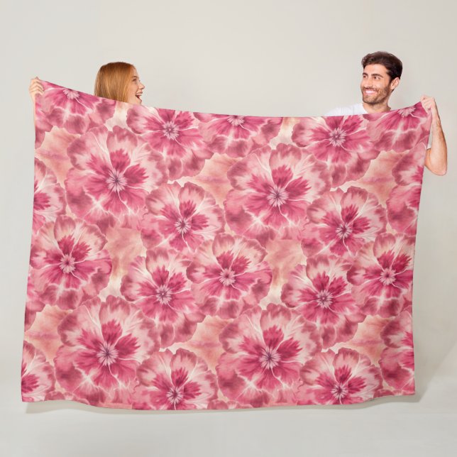 Pink Floral Coquette Fleecedecke (Beispiel)