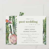 PINK FLORAL DESERT CACTI FAUNA POST WEDING BRUCH