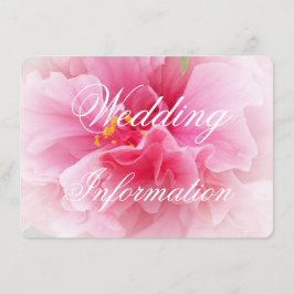Pink Floral Design Wedding Begleitkarte