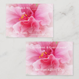 Pink Floral Design Wedding Platzkarte