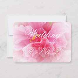 Pink Floral Design Wedding RSVP Karte