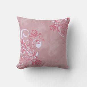 Pink Floral Designer Kissen