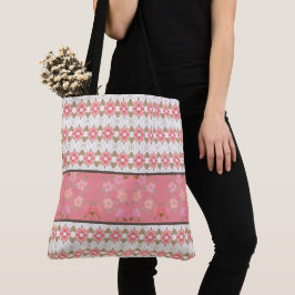 Pink Floral Designer Tasche