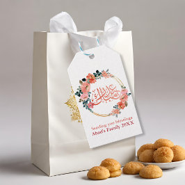 Pink Floral Eid Mubarak Geschenkanhänger