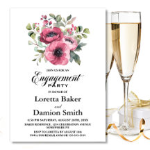 Pink Floral Engagement Party
