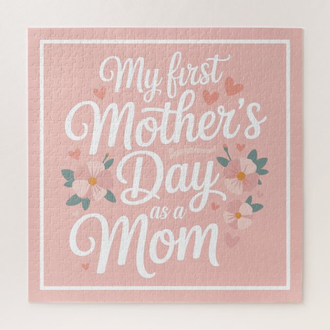Pink Floral First Mother's Day  (Vertikal)