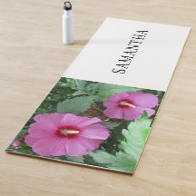 Pink Floral Fotografy Rose Sharon Yoga Mat