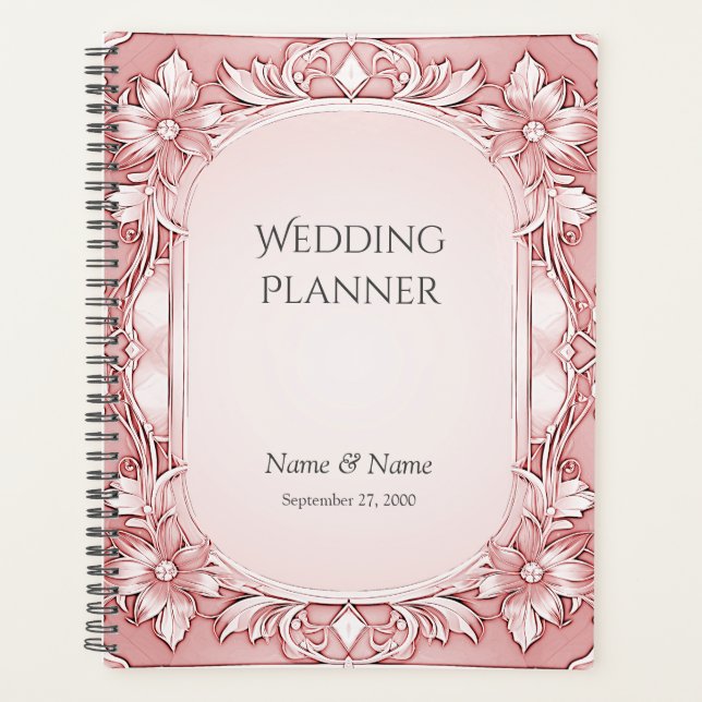 Pink Floral Frame Plane Planer (Vorderseite)