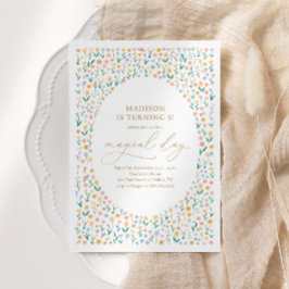 Pink Floral Garden Giro Birthday Party Einladung