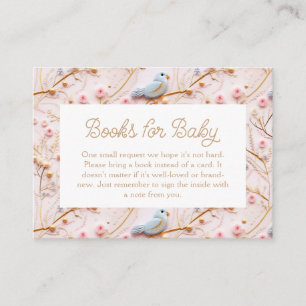 Pink Floral Girl Babydusche Anfrage Begleitkarte