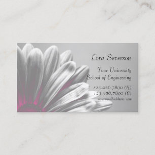 Pink Floral Highlights Graduate Telefonnummerkarte