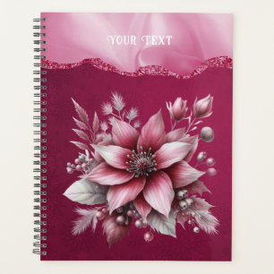 Pink Floral Holiday Planer