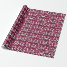 Pink Floral Holiday Wrapping Paper Geschenkpapier