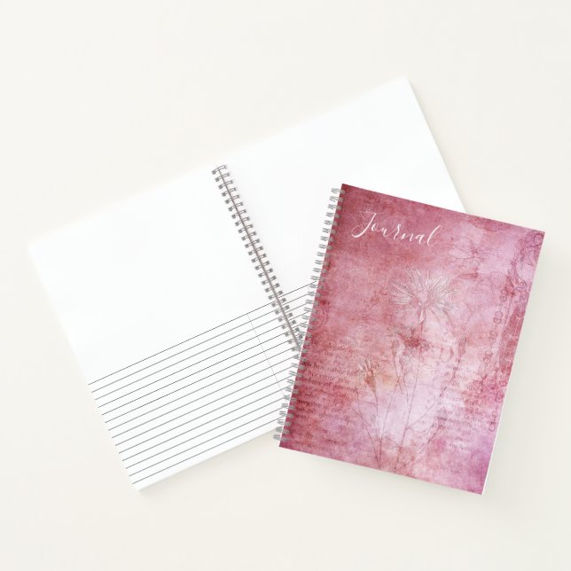 Pink Floral Journal Notizbuch (Innenseite)