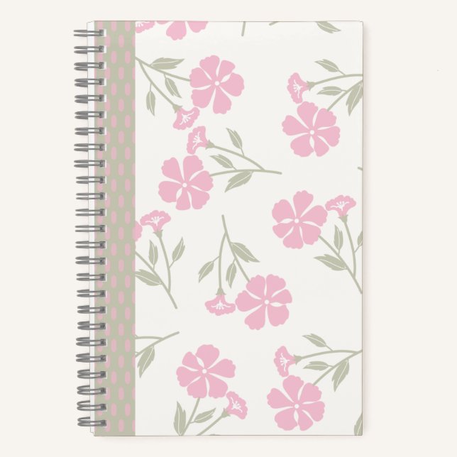 Pink Floral Journal – Pretty Flower Notebook Notizbuch (Vorderseite)