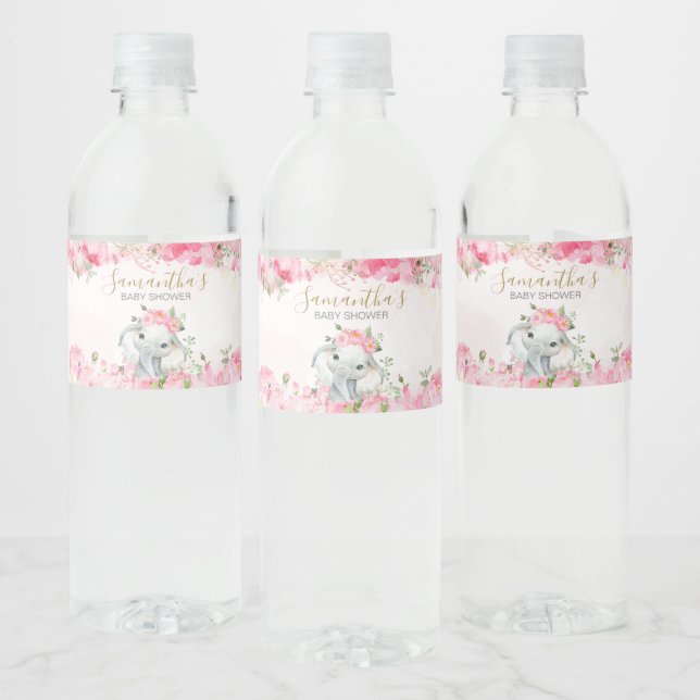 Pink Floral Little Peanut Baby Dusche (Flaschen)