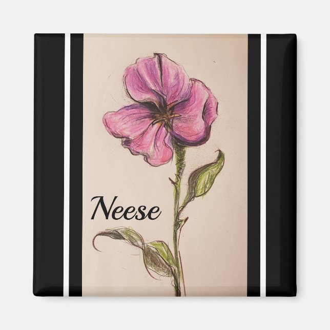 PINK FLORAL MAGNET (Vorne)