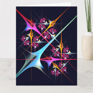 Pink Floral Modernes Abstraktes Kunstfarbmuster #0 Dankeskarte