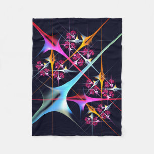 Pink Floral Modernes Abstraktes Kunstfarbmuster #0 Fleecedecke