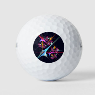 Pink Floral Modernes Abstraktes Kunstfarbmuster #0 Golfball