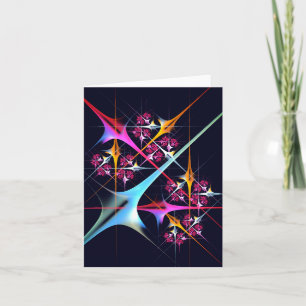 Pink Floral Modernes Abstraktes Kunstfarbmuster #0 Karte
