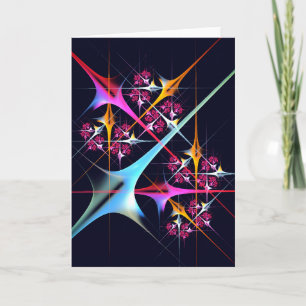 Pink Floral Modernes Abstraktes Kunstfarbmuster #0 Karte