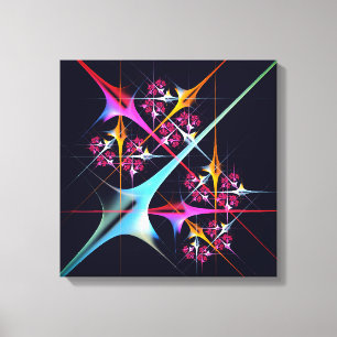 Pink Floral Modernes Abstraktes Kunstfarbmuster #0 Leinwanddruck