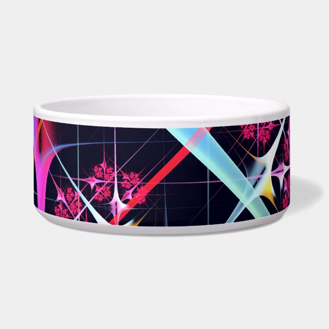 Pink Floral Modernes Abstraktes Kunstfarbmuster #0 Napf (Vorderseite)