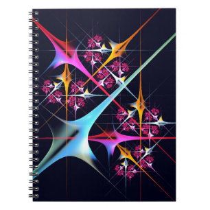 Pink Floral Modernes Abstraktes Kunstfarbmuster #0 Notizblock
