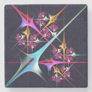 Pink Floral Modernes Abstraktes Kunstfarbmuster #0 Steinuntersetzer