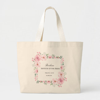 Pink Floral Mother of the Bride  Jumbo Stoffbeutel