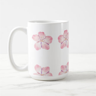 Pink floral mug