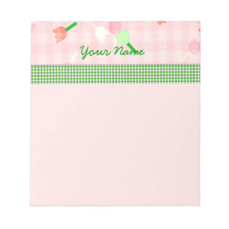 Pink Floral Notepad Notizblock