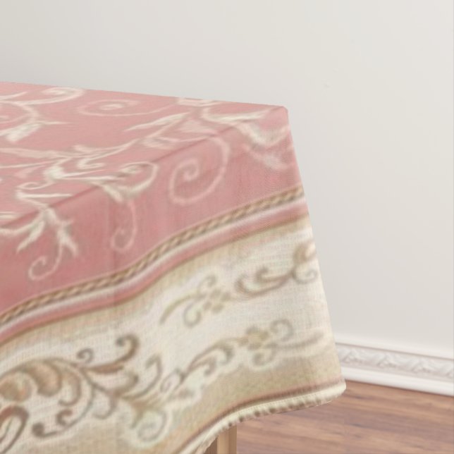 Pink Floral Oriental Muster Tischdecke (Beispiel)