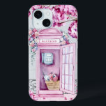 Pink Floral Phone Booth Personalisiert Case-Mate iPhone Hülle<br><div class="desc">Dieses wunderschöne Gehäuse verfügt über einen rosa Telefonkabine,  die in Blume mit einem nahegelegenen Baum geschmückt ist,  der rosa Blüten auf dem Boden abtropft. Sie können mit Ihrem Namen personalisieren.</div>