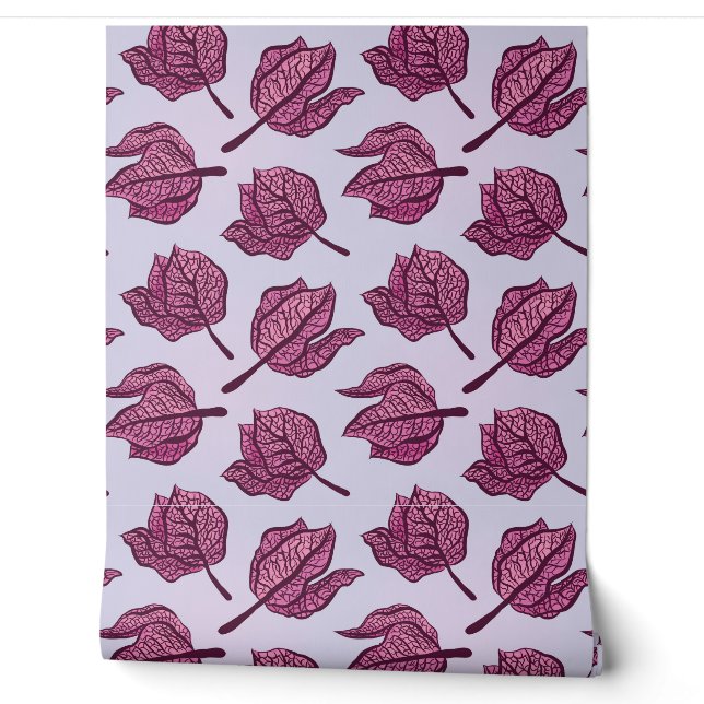 Pink Floral Physalis Blume Tapete (Abrollen)