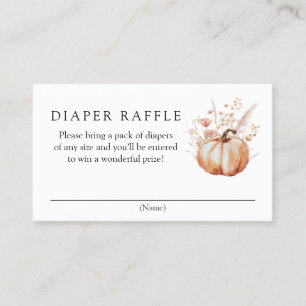 Pink Floral Pumpkin Diaper Umschließungskarte Visitenkarte