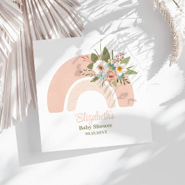 Pink Floral Rainbow Baby Dusche Napkins Serviette