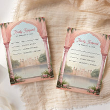 Pink Floral Royal Indian Palace Wedding