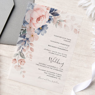 Pink Floral Script Watercolor Hochzeit