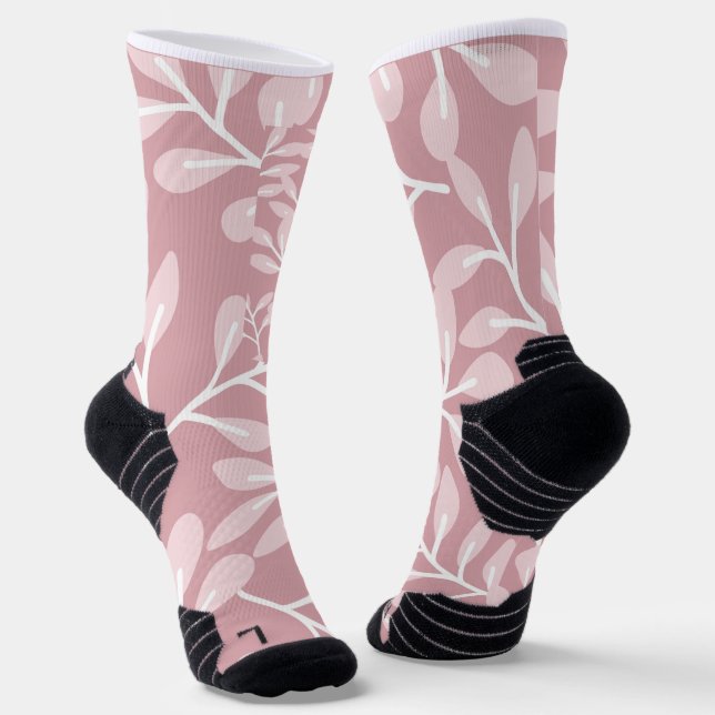 PINK FLORAL SOCKEN (Gewinkelt)