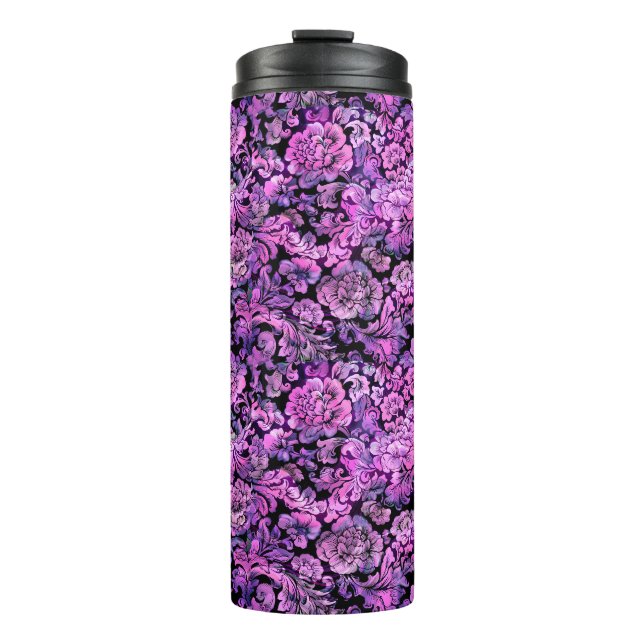 PINK FLORAL THERMOSBECHER (Vorderseite)