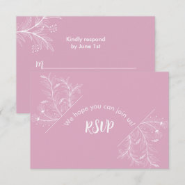 Pink Floral UAWG Baby Dusche RSVP Karte