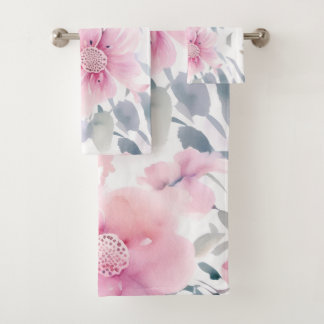 Pink Floral Watercolor 