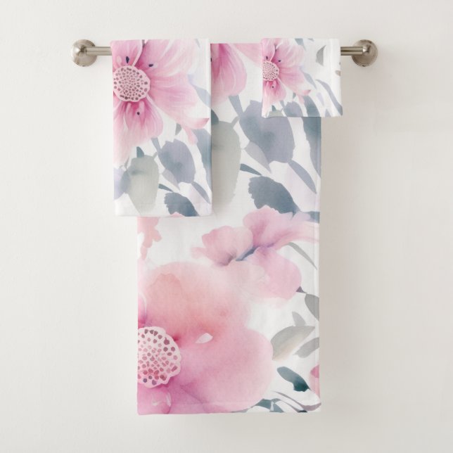 Pink Floral Watercolor  (En situation)