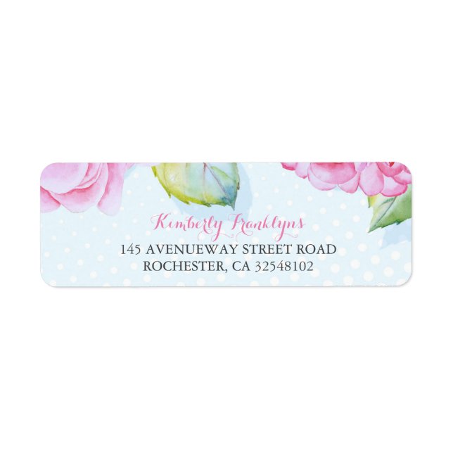 Pink Floral Watercolor Hochzeit (Vorne)