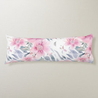 Pink Floral Watercolor Seitenschläferkissen