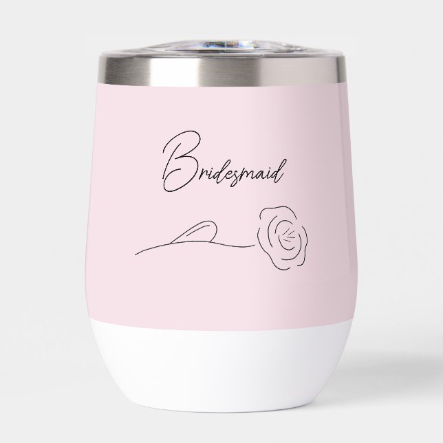Pink Floral Wedding Bridesmaid Trauzeugin (Vorderseite)
