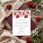 Pink Floral Wedding invitation Einladung<br><div class="desc">Pink Floral Wedding invitation</div>
