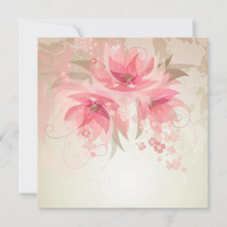 Pink Floral Whimday Einladung